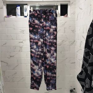 Printed silky pants